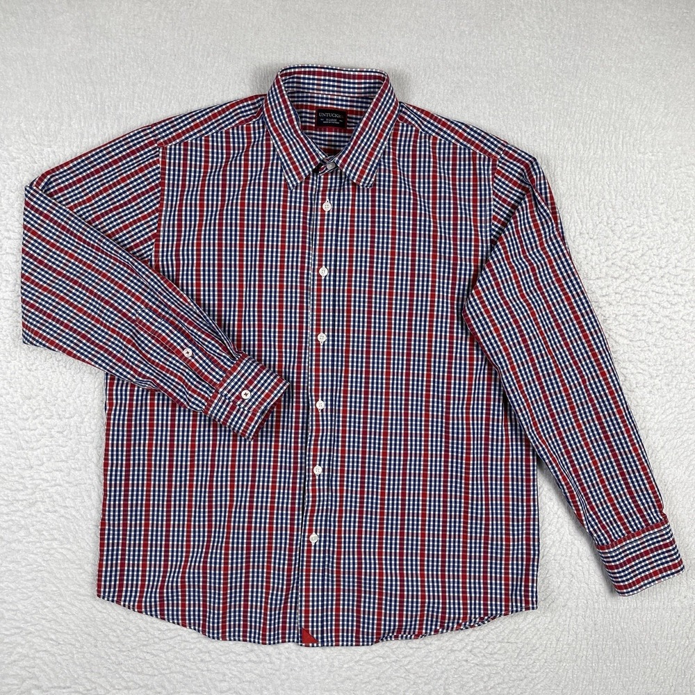 Untuckit Shirt Mens XL Plaid Casual Preppy Workwear Office Travel Vacation Work